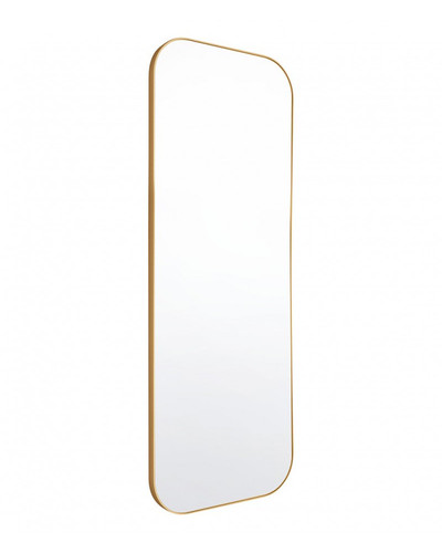 Дизайнерское настенное зеркало Glass Memory Evolve в металлической раме золотого цвета