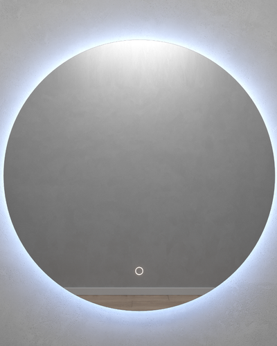 Круглое зеркало D74 см, с холодной подсветкой, с сенсорной кнопкой